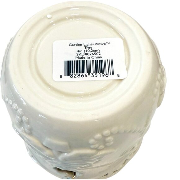 Lenox Ceramic Garden Lights Christmas Tree Votive Tea Light Candle Holder w/Box - Picture 3 of 4